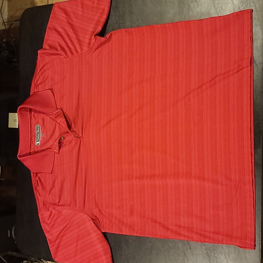 Pebble Beach performance golf polo dark red XL